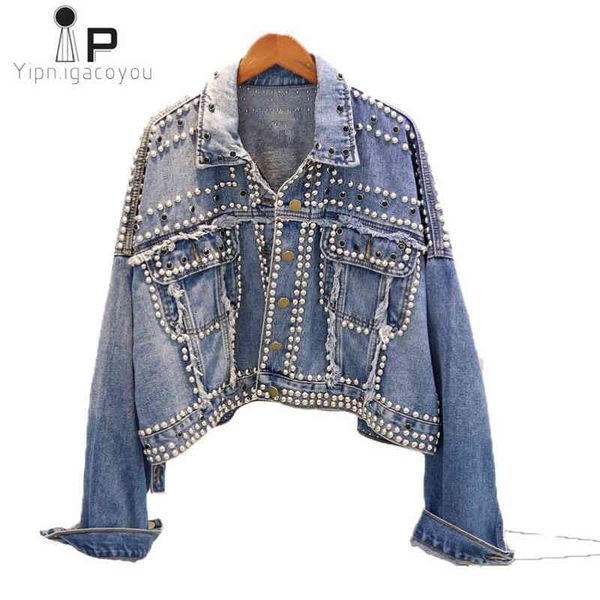 women's jackets summer korean style casual demin jacket hand-studded diamond female loose thin coats plus size lfwe, Black;brown
women's jackets summer korean style casual demin jacket hand-studded diamond female loose thin coats plus size lfwe, Black;brown
