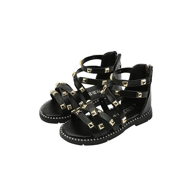 sandals girls rivet punk children gladiator roman rivets classic kids beach shoes zipper soft leather comfortable 21-36, Black;red
sandals girls rivet punk children gladiator roman rivets classic kids beach shoes zipper soft leather comfortable 21-36, Black;red