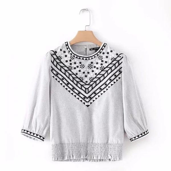 fashion national wind embroidery women shirt o-neck smock puff sleeve blouses casual chemise femme blusas s2712 210430, White
fashion national wind embroidery women shirt o-neck smock puff sleeve blouses casual chemise femme blusas s2712 210430, White