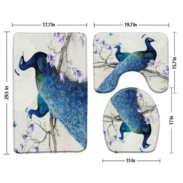 bath mats colorful peacocks mat 3-piece set animal bathroom rugs carpet anti-slip toilet cover bathtub decor products
bath mats colorful peacocks mat 3-piece set animal bathroom rugs carpet anti-slip toilet cover bathtub decor products