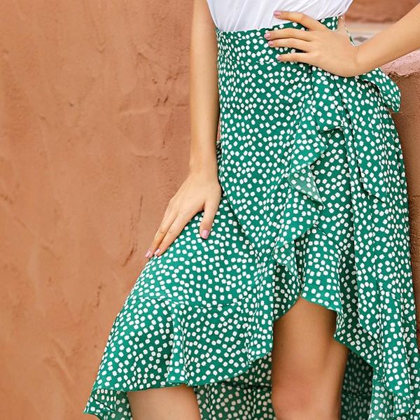 women skirt fashion skirts casual print high waist mid length chiffon ruffle floral boho, Black
women skirt fashion skirts casual print high waist mid length chiffon ruffle floral boho, Black