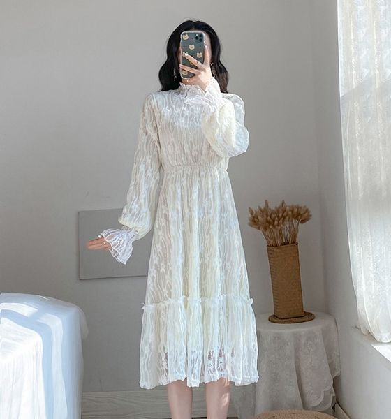 elegant autumn runway women vintage lace dress female stand collar long sleeve office party dresses vestidos 210514, Black;gray
elegant autumn runway women vintage lace dress female stand collar long sleeve office party dresses vestidos 210514, Black;gray