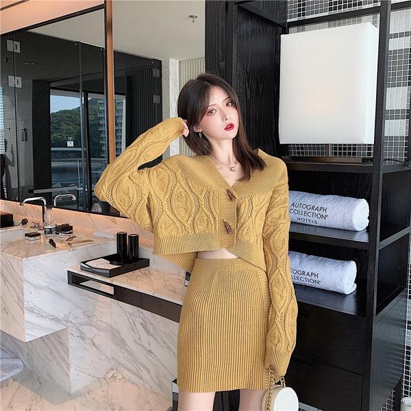 women's sweaters women two piece skirt set knitting long sleeve ladies 2 suits vintage cashmere suit with solid cardigan female, White;black
women's sweaters women two piece skirt set knitting long sleeve ladies 2 suits vintage cashmere suit with solid cardigan female, White;black