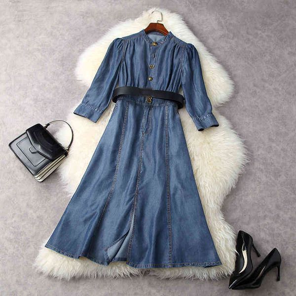casual dresses spring summer 4/5 sleeve round neck blue pure color denim belted buttons mid-calf dress elegant 21m1911973 bqon, Black;gray
casual dresses spring summer 4/5 sleeve round neck blue pure color denim belted buttons mid-calf dress elegant 21m1911973 bqon, Black;gray