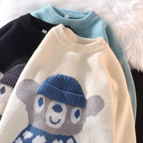 men's sweaters design high-grade cute sweater and women's niche loose couple coat clothes man, White;black
men's sweaters design high-grade cute sweater and women's niche loose couple coat clothes man, White;black