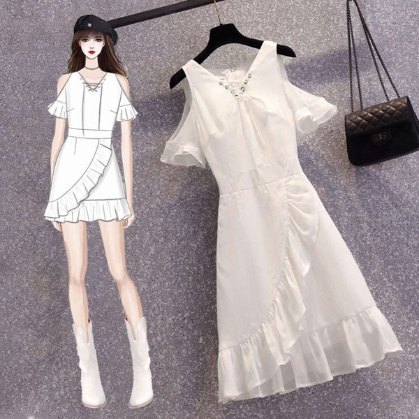 casual dresses dress large size women's summer mm show thin cover belly design sense suitable for fat people's skirt foreign style, Black;gray
casual dresses dress large size women's summer mm show thin cover belly design sense suitable for fat people's skirt foreign style, Black;gray