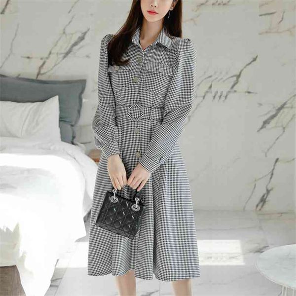 korean autumn winter vintage houndstooth office ladies dresses women elegant single-breasted slim dress work casual vestidos 210514, Black;gray
korean autumn winter vintage houndstooth office ladies dresses women elegant single-breasted slim dress work casual vestidos 210514, Black;gray