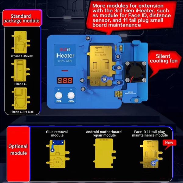 cell phone repairing tools jc iheater motherboard soldering station x xs max 11pro cpu ic glue removing face id 11 charging port flex cable
cell phone repairing tools jc iheater motherboard soldering station x xs max 11pro cpu ic glue removing face id 11 charging port flex cable