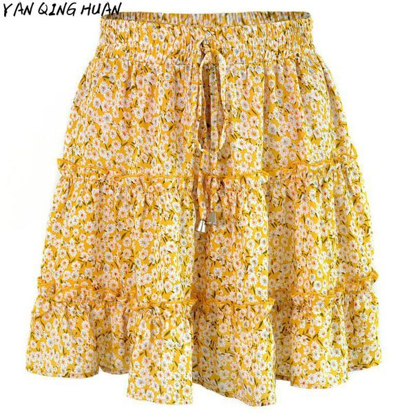 skirts europe and america summer fashion high waist ruffled floral women's printed stitching folds beach short mini, Black
skirts europe and america summer fashion high waist ruffled floral women's printed stitching folds beach short mini, Black