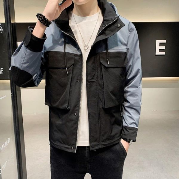 men's jackets outdoor mens casual hooded cargo jacket mixed colors spring autumn outerwear streetwear fashion coat windbreakers, Black;brown
men's jackets outdoor mens casual hooded cargo jacket mixed colors spring autumn outerwear streetwear fashion coat windbreakers, Black;brown