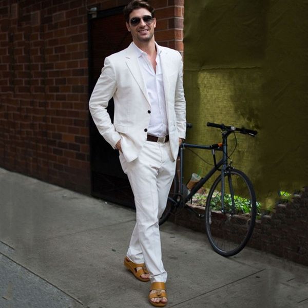 men's suits & blazers ivory linen slim fit summer men beach wedding tuxedos groom wear 2 pieces (jacket+pants) casual bridegroom b, White;black
men's suits & blazers ivory linen slim fit summer men beach wedding tuxedos groom wear 2 pieces (jacket+pants) casual bridegroom b, White;black