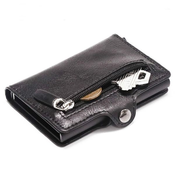 wallets yambuto rfid button men wallet money bag mini purse male aluminium card vintage pu leather thin portemonnee1, Red;black 
wallets yambuto rfid button men wallet money bag mini purse male aluminium card vintage pu leather thin portemonnee1, Red;black