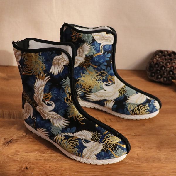 autumn and winter wind crane official antique boots men's cloth hanfu chaotang shoes velvet, Black
autumn and winter wind crane official antique boots men's cloth hanfu chaotang shoes velvet, Black