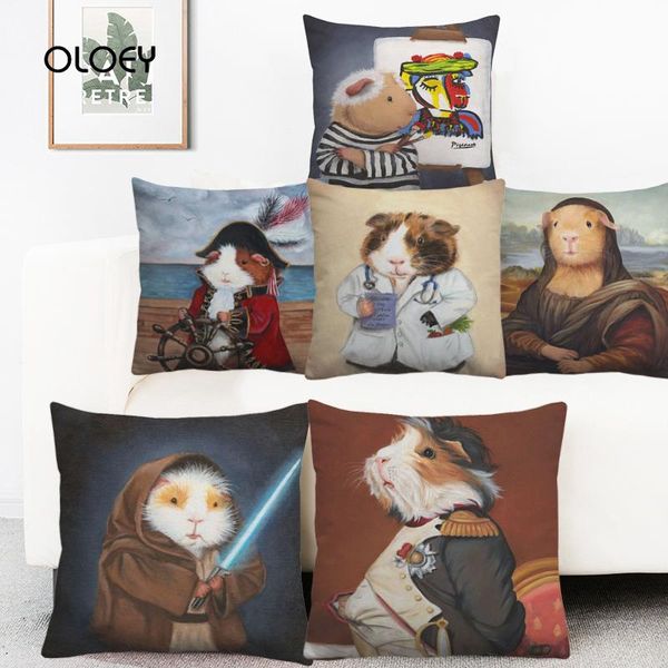 cushion/decorative pillow guinea pig clothing peach skin polyester cushion cover european retro oil painting animal home bedroom car decorat
cushion/decorative pillow guinea pig clothing peach skin polyester cushion cover european retro oil painting animal home bedroom car decorat