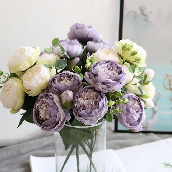 decorative flowers & wreaths rose silk peony artificial bouquet 5 big head and 4 bud fake for home wedding decoration indoor
decorative flowers & wreaths rose silk peony artificial bouquet 5 big head and 4 bud fake for home wedding decoration indoor
