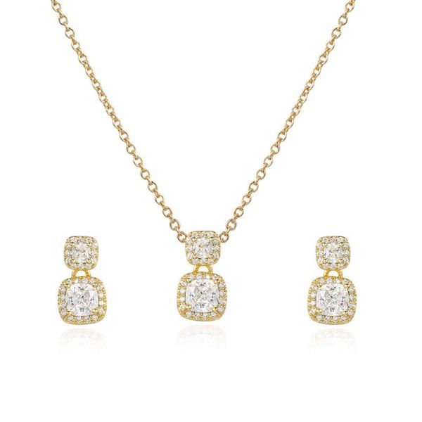 earrings & necklace weimanjingdian arrival cushion cut cubic zirconia cz crystal and earring bridal bridesmaid jewelry set, Silver
earrings & necklace weimanjingdian arrival cushion cut cubic zirconia cz crystal and earring bridal bridesmaid jewelry set, Silver