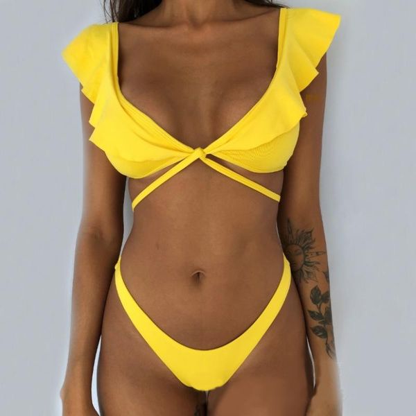 women's swimwear 2 pcs ruffles bikini set woman vintage print swimsuit push up bathing suit retro female lace summer beach wears, White;black
women's swimwear 2 pcs ruffles bikini set woman vintage print swimsuit push up bathing suit retro female lace summer beach wears, White;black