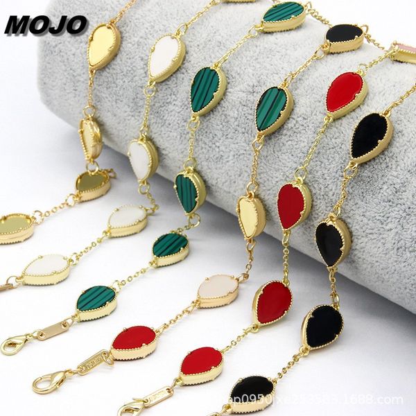 classic design colorful tear drop clover charm bracelet gold plated jewelry for woman gift, Golden;silver
classic design colorful tear drop clover charm bracelet gold plated jewelry for woman gift, Golden;silver