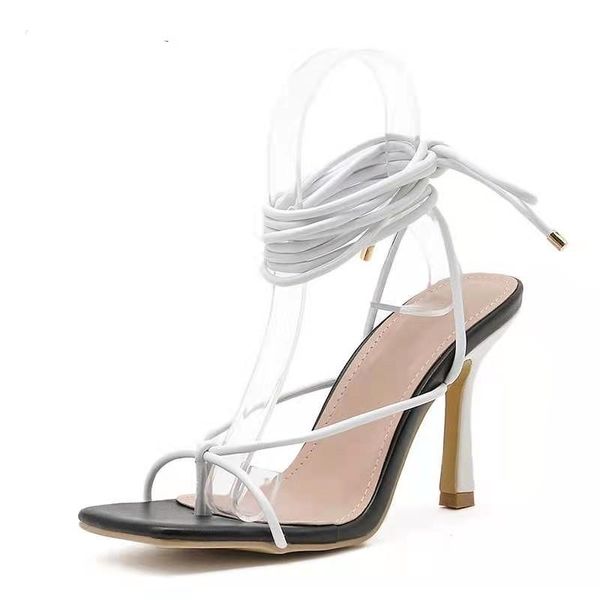 sandals fashion lace up women square toe thin heel cross tied party shoes high 9cm black white size 35-43
sandals fashion lace up women square toe thin heel cross tied party shoes high 9cm black white size 35-43