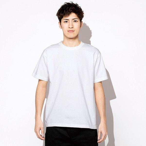 printstar250g cotton small round neck short sleeve thick t-shirt oversize neckline without deformation, White;black
printstar250g cotton small round neck short sleeve thick t-shirt oversize neckline without deformation, White;black