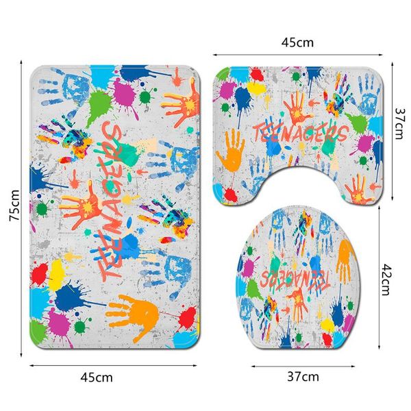 shower curtains curtain graffiti handprint painting set bathroom non-slip mat rugs music food toilet lid cover bath with hooks
shower curtains curtain graffiti handprint painting set bathroom non-slip mat rugs music food toilet lid cover bath with hooks