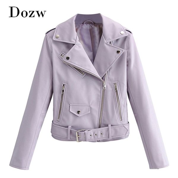 fashion women pu faux leather jacket with belt turn down collar solid coat outerwear ladies long sleeve chic 210515, Black
fashion women pu faux leather jacket with belt turn down collar solid coat outerwear ladies long sleeve chic 210515, Black