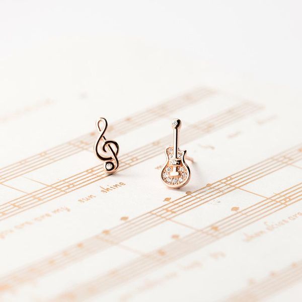 stud real 925 sterling silver earrings for women teen girls musical notes guitar asymmetrical earings crystal cute small jewelry, Golden;silver
stud real 925 sterling silver earrings for women teen girls musical notes guitar asymmetrical earings crystal cute small jewelry, Golden;silver