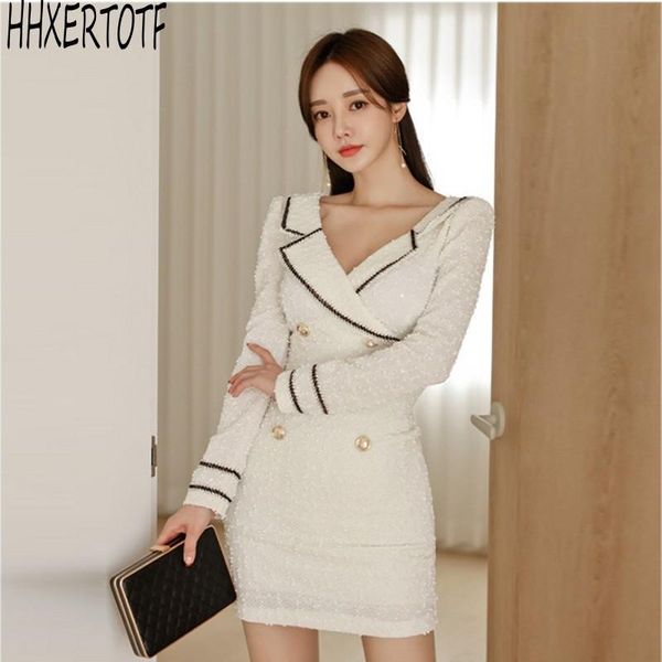 spring autumn female korean temperament v collar slim mid-length double breasted hip dress casual dresses, Black;gray
spring autumn female korean temperament v collar slim mid-length double breasted hip dress casual dresses, Black;gray