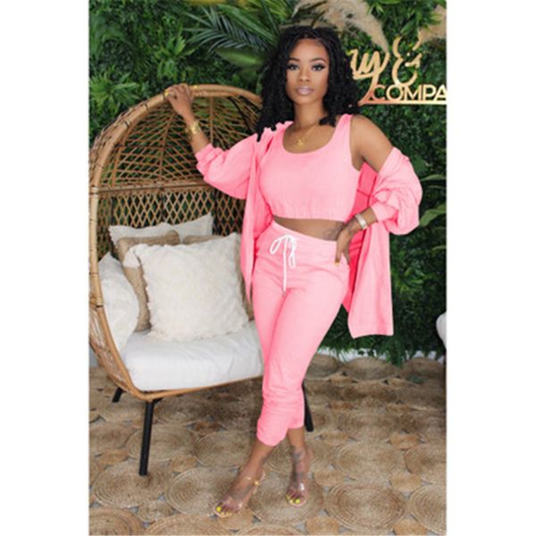 women casual three-piece tracksuits fashion trend long sleeve coats vest trousers sets designer female loose sports suits, Gray
women casual three-piece tracksuits fashion trend long sleeve coats vest trousers sets designer female loose sports suits, Gray