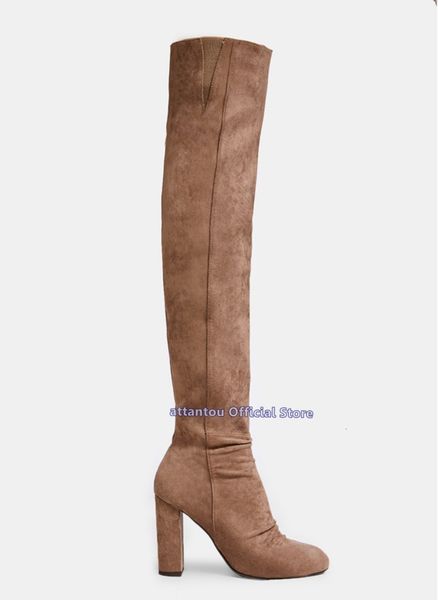 glori leather on the knee block chunky high heels overknee boots solid-colored woman pointed to winter shoes long boot, Black
glori leather on the knee block chunky high heels overknee boots solid-colored woman pointed to winter shoes long boot, Black