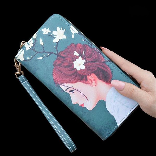 wallets 2021 women's wallet fashion leather luxury personality printing long zipper female card portfel damski, Red;black
wallets 2021 women's wallet fashion leather luxury personality printing long zipper female card portfel damski, Red;black