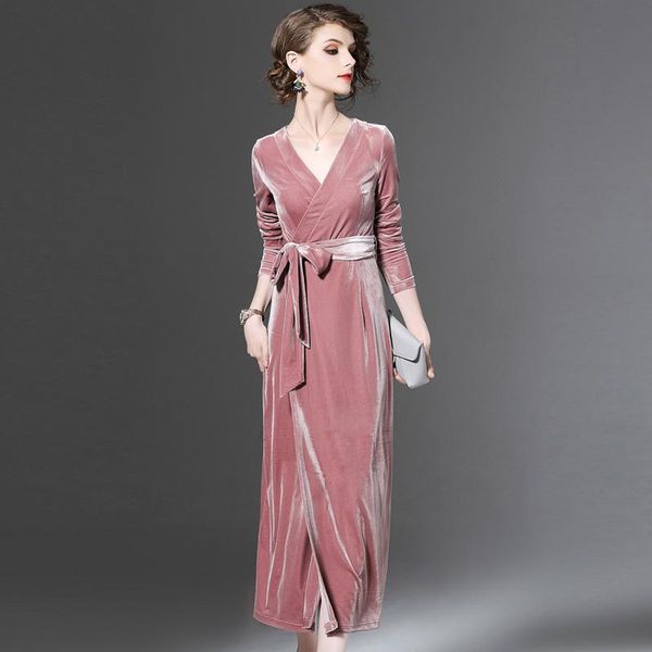 casual dresses velvet dress women vintage party maxi 2021 spring autumn long sleeve elegant female bodycon vestidos, Black;gray
casual dresses velvet dress women vintage party maxi 2021 spring autumn long sleeve elegant female bodycon vestidos, Black;gray