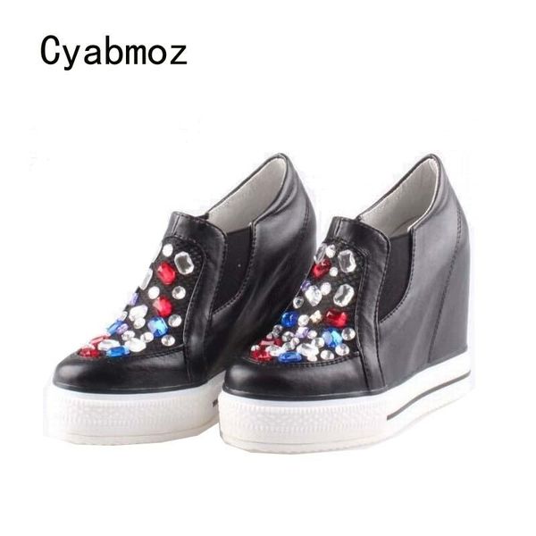 cyabmoz women platform shoes wedges high heels rhinestone height increasing casual ladies zapatillas deportivas mujer dress, Black
cyabmoz women platform shoes wedges high heels rhinestone height increasing casual ladies zapatillas deportivas mujer dress, Black