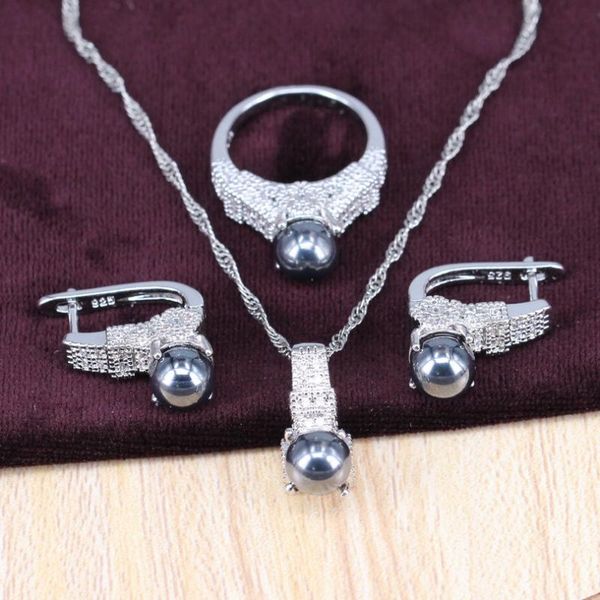 wedding jewelry sets precious black pearl for women 925 silver necklace earrings ring pendants white zircon gift box, Slivery;golden
wedding jewelry sets precious black pearl for women 925 silver necklace earrings ring pendants white zircon gift box, Slivery;golden
