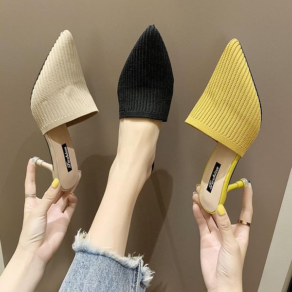 summer mesh weave women high heels slippers woman pumps pointed toe casual sandals shoes office mules, Black
summer mesh weave women high heels slippers woman pumps pointed toe casual sandals shoes office mules, Black