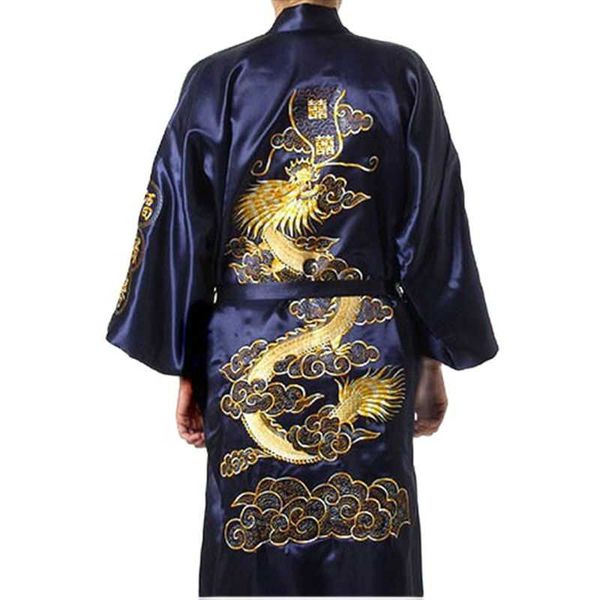 men's sleepwear chinese men silk satin robe novelty traditional embroidery dragon kimono bath gown size s- xxxl, Black;brown
men's sleepwear chinese men silk satin robe novelty traditional embroidery dragon kimono bath gown size s- xxxl, Black;brown