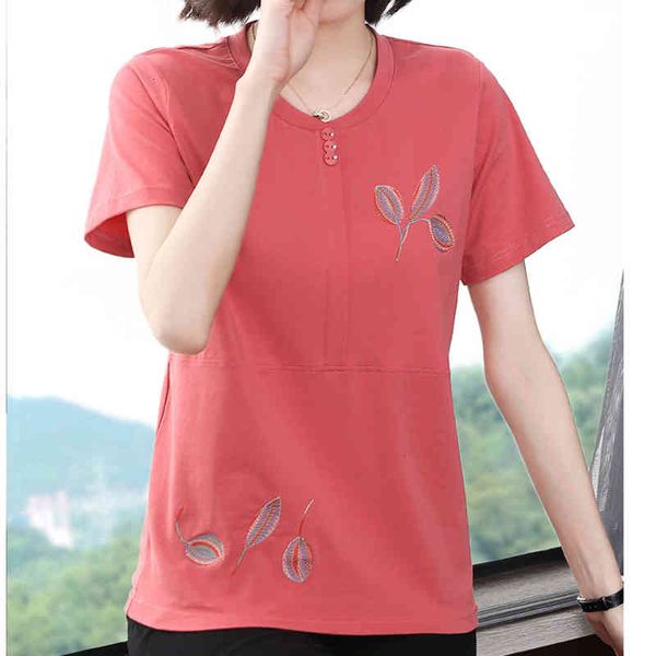 women's t-shirt shintimes button embroidery floral women t shirt 2021 short sleeve summer cotton korean woman clothes tshirt femme wdu, White
women's t-shirt shintimes button embroidery floral women t shirt 2021 short sleeve summer cotton korean woman clothes tshirt femme wdu, White