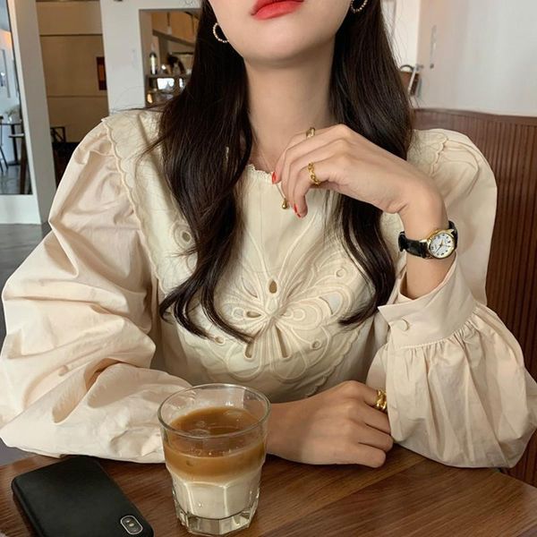 neck puff sleeve shirts women hollow out lace embroidery elegant vintage blouse female casual retro blusas mujer a520 women's blouses, White
neck puff sleeve shirts women hollow out lace embroidery elegant vintage blouse female casual retro blusas mujer a520 women's blouses, White