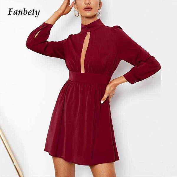 elegant solid party dresses office ladies spring autumn long sleeve mini dress women fashion turtleneck hollow out dresses y1204, Black;gray
elegant solid party dresses office ladies spring autumn long sleeve mini dress women fashion turtleneck hollow out dresses y1204, Black;gray