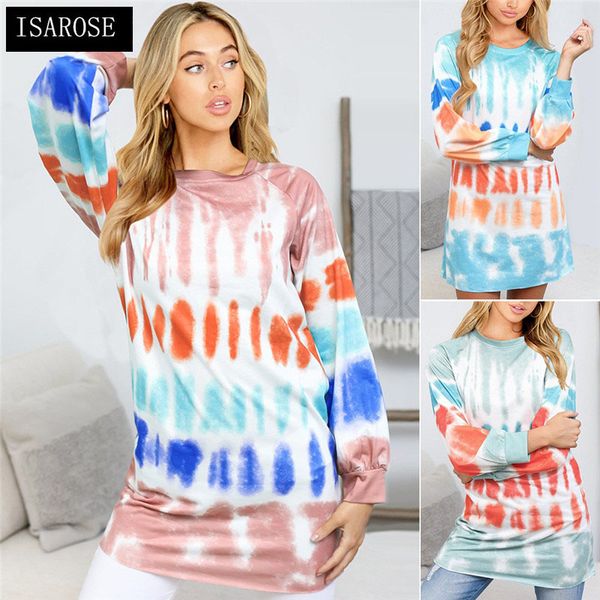 isarose rainbow color streetwear casual long tie dye print o neck pullover sweatshirts spring autumn female sports garment 210422, Black
isarose rainbow color streetwear casual long tie dye print o neck pullover sweatshirts spring autumn female sports garment 210422, Black
