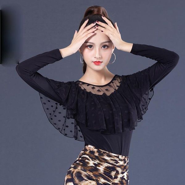 women's blouses & shirts women 2021 spring fashion modern o-neck latin dance female ballroom costume ladies practice performance wear q, White
women's blouses & shirts women 2021 spring fashion modern o-neck latin dance female ballroom costume ladies practice performance wear q, White
