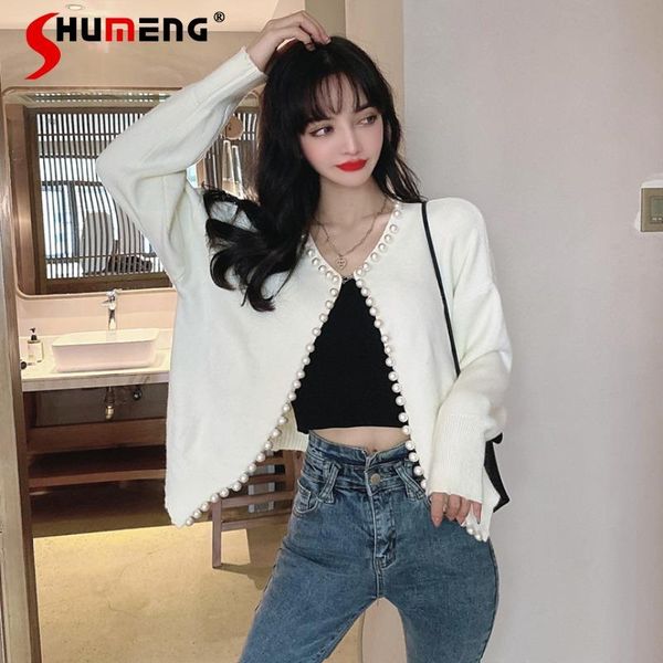 women's knits & tees 2021 spring fall women elegant long sleeved knitwear fashion sweet beading v-neck cardigan sweater simple solid kn, White
women's knits & tees 2021 spring fall women elegant long sleeved knitwear fashion sweet beading v-neck cardigan sweater simple solid kn, White