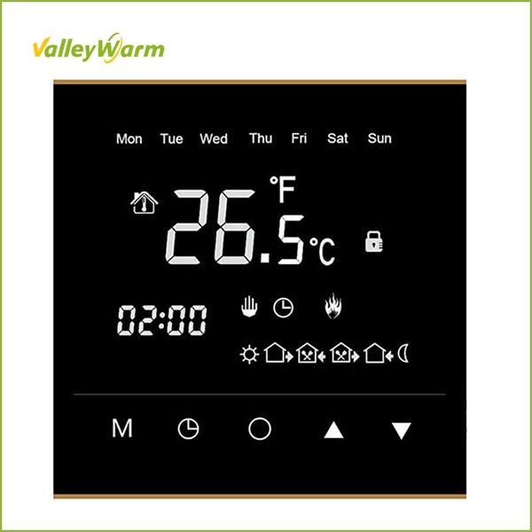smart home control valleywarm weekly programming touch screen thermostat for hydronic floor heating temperature
smart home control valleywarm weekly programming touch screen thermostat for hydronic floor heating temperature