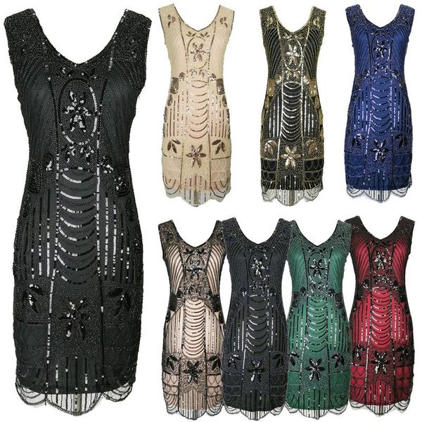 casual dresses women's vintage 1920s flapper dress the great gatsby beaded sequin party v-neck sleeveless art deco charleston, Black;gray
casual dresses women's vintage 1920s flapper dress the great gatsby beaded sequin party v-neck sleeveless art deco charleston, Black;gray