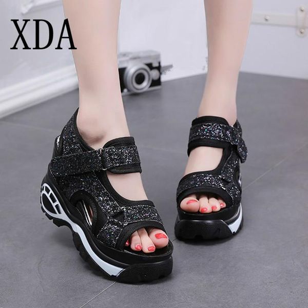 women fish mouth platform high heels wedge gladiator sandals fashion glitter summer shoes woman sandal black white b160
women fish mouth platform high heels wedge gladiator sandals fashion glitter summer shoes woman sandal black white b160