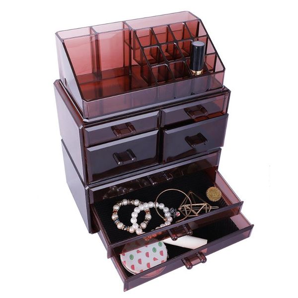 sf-1122-3 3pcs/set plastic cosmetics storage rack transparent 4 small & 3 large drawers coffeeclear makeup bags cosmetic cases
sf-1122-3 3pcs/set plastic cosmetics storage rack transparent 4 small & 3 large drawers coffeeclear makeup bags cosmetic cases