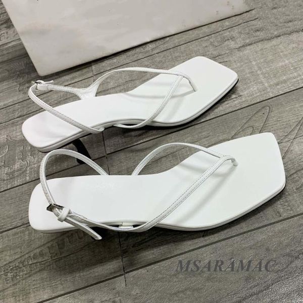 sandals white leather square flip flops high heel genuine woman vacation shoes summer quality designer shoe, Black
sandals white leather square flip flops high heel genuine woman vacation shoes summer quality designer shoe, Black