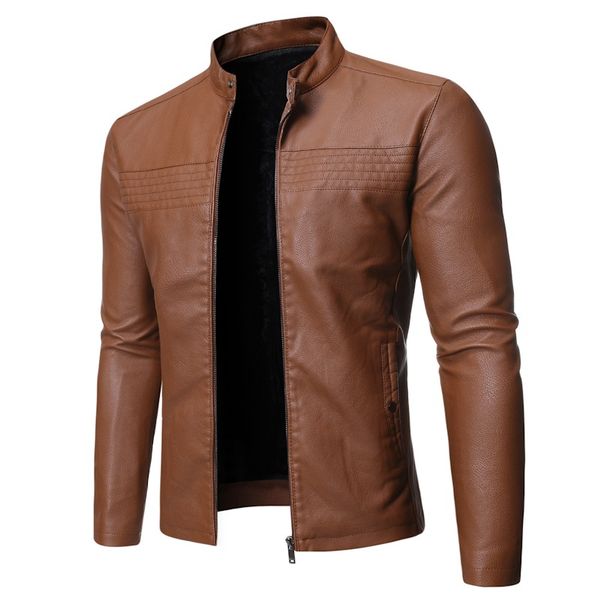 autumn and winter men's jackets stand collar all-match personality men's washed leather jacket, Black;brown
autumn and winter men's jackets stand collar all-match personality men's washed leather jacket, Black;brown