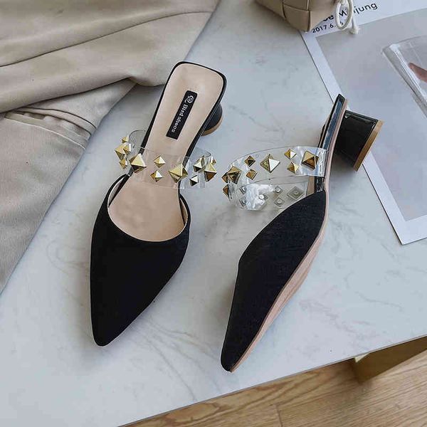 sandals 2021 spiked flat-soled slippers summer pvc style female retro-style with rough heels and low 66qn, Black
sandals 2021 spiked flat-soled slippers summer pvc style female retro-style with rough heels and low 66qn, Black