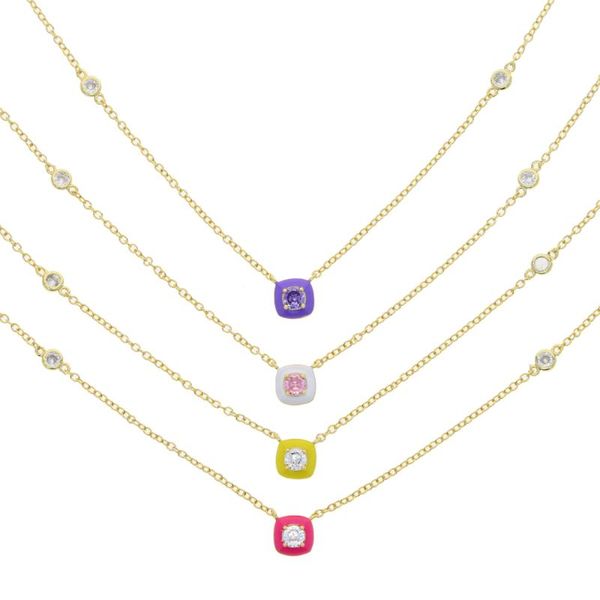 chains gold color fashion women jewelry pastel enamel colorful charm link chain necklace, Silver
chains gold color fashion women jewelry pastel enamel colorful charm link chain necklace, Silver